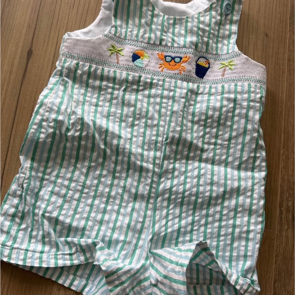 Good Lad Green and White Striped Garment